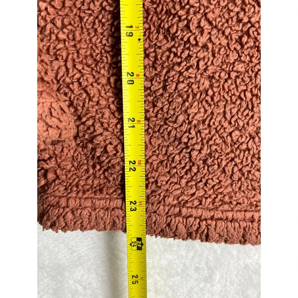 Patagonia Los‎ Gatos Sherpa Fleece 1/4 Zip Terracotta Rust Womens M